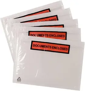 Tài liệu kèm theo ví in phong bì tài liệu trong suốt để đóng gói phiếu và thông tin giao hàng trên bưu kiện