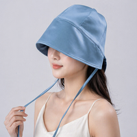 Chapeau Bob en Soie Premium, Réversible en Satin avec Cordon de Serrage, Chapeau de Voyage Léger pour Femme, Soin des Cheveux, 100% Coton