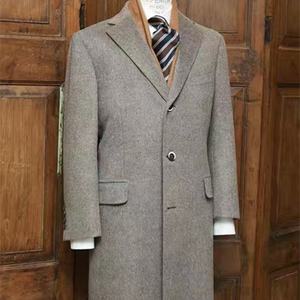 เสื้อคลุมกันหนาวสำหรับผู้ชาย,เสื้อโค้ทสีน้ำเงินเข้มสำหรับฤดูหนาวชุดแต่งงาน - Product Image 2