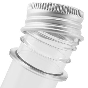 Tubes à essai en <span class=keywords><strong>plastique</strong></span> transparent de 30 ml, 40 ml, 100 ml avec bouchons à vis, contenants à fond plat pour sels de bain, bonbons et boules de gomme - Product Image 6