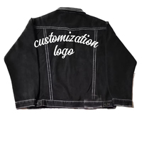 Veste en jean authentique personnalisée YIJIA pour hommes, grande taille, veste décontractée en toile épaisse blanche, veste de travail unisexe
