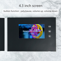 Livre vidéo LCD à couverture souple personnalisé 4.3 "5" 7 "10.1 pouces Livret Vidéo Musique Photo Entreprise Brochure Invitation Publicité