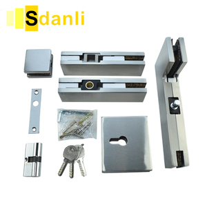 Chất lượng cao Thiết kế hiện đại phần cứng kính 304 thép không gỉ bìa không khung cửa kính phần cứng với đầu bản vá phù hợp - Product Image 5