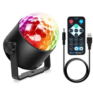 Portable 60 Patterns DJ Disco Stage Light LED RGB Moving Head Laser Projector Light Holiday Festival Party Lighting