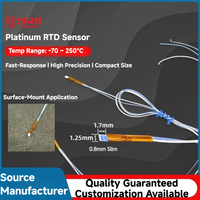 Heraeus Alemania M213 Platinum RTD Sensor de temperatura PT100/PT1000 con cable aislado de PTFE de 30AWG
