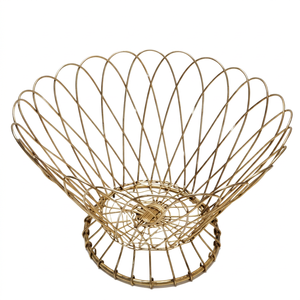 Cesta de Almacenamiento Redonda de Metal, Diseño Minimalista Hecho a Mano, Tipo Vertical para Organizar la Sala de Estar - Product Image 1