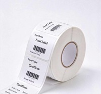 Rouleau d'étiquettes autocollantes en papier cuivre imprimé sur mesure avec code-barres pour la marquage des emballages arrière des produits