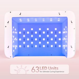 เครื่องอบเล็บเจลแบบมืออาชีพ 380W 90 หลอด LED พร้อมที่วางมือ ใช้กับยูวีและแอลอีดี สำหรับทำเล็บที่บ้าน พกพาสะดวก - Product Image 4