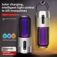 Lampe anti-moustiques LED solaire USB de camping extérieure, nouveau modèle, directement de l'usine, avec fonction de suspension et tue-moustiques électrique