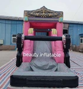 Château gonflable combiné de carrosse de princesse de PVC commercial Moonwalk <span class=keywords><strong>maison</strong></span> pleine d'entrain château sautant certifié CE garantie de 3 ans - Product Image 5