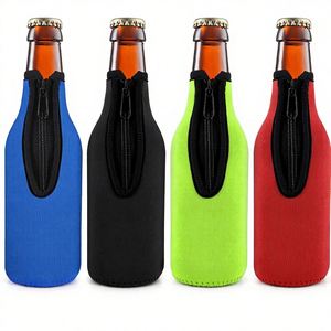 Funda Aislante de Neopreno para Botellas de Cerveza con Cierre de Cremallera, Mantiene la Cerveza Fría y las Manos Calientes, Base Cerrada Extra Gruesa - Product Image 5