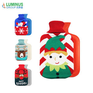 Bouteilles d'eau chaude en gros pour usine avec housse tricotée de Noël pour soulager <span class=keywords><strong>la</strong></span> <span class=keywords><strong>douleur</strong></span> menstruelle - Product Image 4