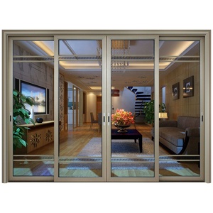 <span class=keywords><strong>Puerta</strong></span> corredera pesada moderna, <span class=keywords><strong>puerta</strong></span> de vidrio templado, perfil de aluminio - Product Image 2