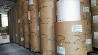 70-100g Virgin Brown Semi Extensible Sack Kraft Paper Rolls Sheets for Cement Packaging Bag