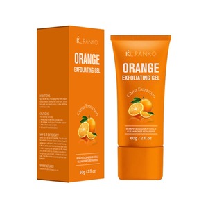 Gel Exfoliant <span class=keywords><strong>Purifiant</strong></span> Vegan à l'Orange et Vitamine C – Nettoyant Profond des Pores, Gommage Visage et Corps Éclaircissant Contre les Points Noirs - Product Image 1
