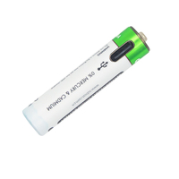 Baterai Isi Ulang USB AAA 1.5V 600mAh Li-ion Tipe-C 1200 Siklus untuk Mouse Nirkabel dan Mainan