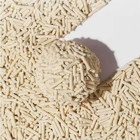 Litière pour chat en tofu naturel, écologique, faible teneur en poussière, en forme de morceaux, biodégradable, contrôle des odeurs, 1 kg, fabriquée à partir d'amidon de maïs, couleur personnalisable, PP/PE