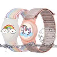 Bracelet de protection pour enfants en nylon pour Apple AirTag, étui de protection pour traceur GPS AirTag, bracelet réglable