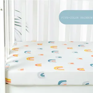 Coprimaterasso per lenzuola in cotone 100%, lenzuolo per neonati in tessuto per biancheria da letto per bambini
