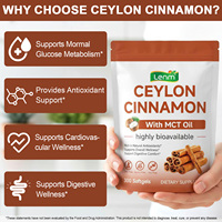 Extrait de plantes Lenm, antioxydants naturels, cannelle de Ceylan en gélules, soutien au confort digestif, gélules de cannelle de Ceylan