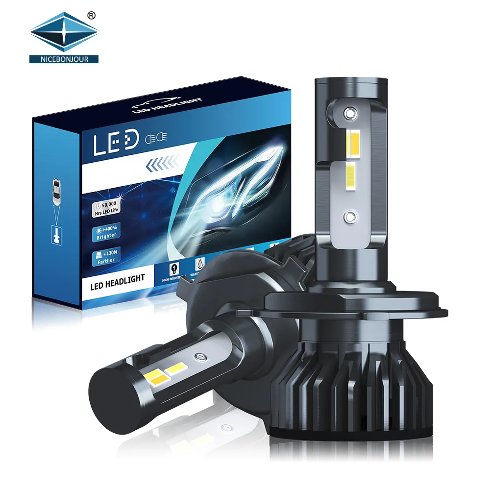 Auto Lighting System CE Rohs Hi/Lo Beam Led Headlight H4 Dual Color Headlight