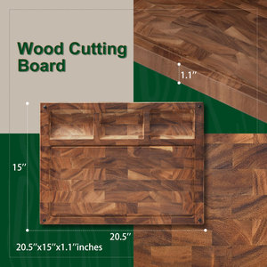 FLYWOD, accesorios para el hogar y la cocina, tabla de cortar de madera de nogal negro de grano final, tabla de cortar de madera - Product Image 2