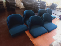 Chaise de restaurant moderne de luxe style nordique vintage en velours chaise de salle à manger à pieds noirs dorés meubles de maison en cuir synthétique 2 pièces