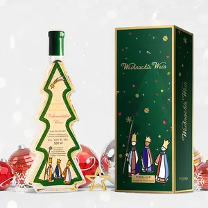 200 Ml Heldere Custom Kerstboomvormige Drinkglazen Fles Decoratie