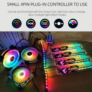 Support GPU COOLMOON, très vendu, 25 cm, décoratif, pour boîtier PC, support GPU RGB de type D, 5V3PIN, multi-interface, support GPU pour ordinateur de jeu - Product Image 4