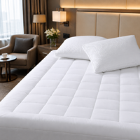 Surmatelas matelassé de luxe pour hôtel, doux et respirant, avec poches profondes, protège-matelas