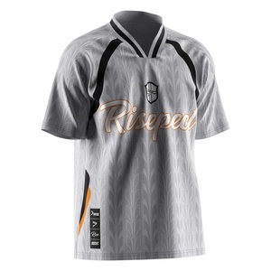 Camiseta de Fútbol Bordada con Cuello Polo en V y Material Termorregulador, Perfecta para Entrenamientos - Product Image 5