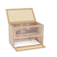 Chilochilo en bois Hamster Cage souris et Rat House petit habitat animal pour cochons d'inde Chinchillas avec dessus ouvrable