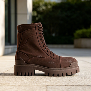 Wholesale Original Designer Men Boots Luxury <b>Round</b> Toe Vintage <b>Canvas</b> Boots High Quality Trendy Footwear - Product Image 4
