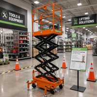 Mini-élévateur à ciseaux semi-électrique pour l'installation de présentoirs en magasin de détail