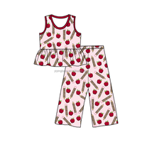 Ensemble d'été pour filles Yiying, haut sans manches et pantalon long, ensemble 2 pièces, tenues en tissu confortable, vêtements pour filles