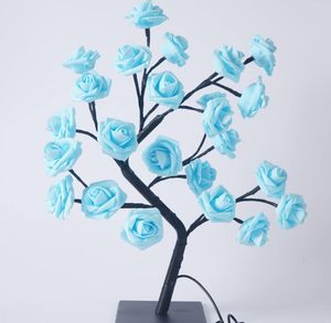 Trang chủ tiệc Giáng sinh đám cưới phòng ngủ trang trí quà tặng 24 Led hoa hồng đèn cây USB Đèn bàn Cổ Tích lá phong ánh sáng ban đêm - Product Image 3