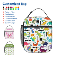 Sac Isotherme Personnalisé pour Enfants OEM ODM, Imprimé sur Mesure, avec Fermeture Éclair, en Polyester Imperméable, Sac de Rangement Portable pour Repas