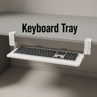 Plateau de clavier sous le bureau AUKI, à fixer par pince, réglable, ergonomique, gain de place, accessoire de bureau pour la maison et le bureau