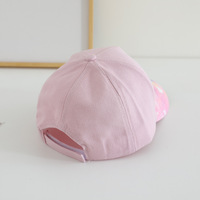 Topi Bisbol Anak Bordir Kupu-kupu Katun Bergradasi Mengkilap untuk Luar Ruangan, Pelindung UV, Bernapas, dan Tahan Panas