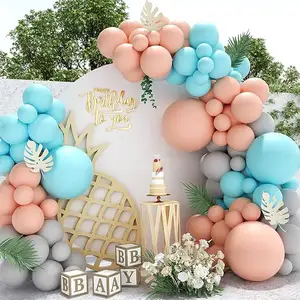 Multicolor Balloon Arch Garland Kit Blue Pink Gray for Kids Carnival Summer Birthday Party Decorations Balloon Arch Kit