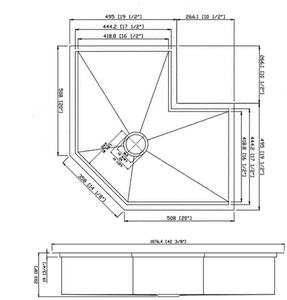 อ่างล้างจานมุมแบบติดตั้งใต้เคาน์เตอร์ ขนาด 30 นิ้ว ผิวซาตินสีทอง ผลิตจากสแตนเลสสตีลเกรด 16  สำหรับห้องครัวสไตล์โมเดิร์น - Product Image 6