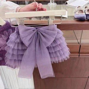 Tongxingyuan Girls Purple Tulle Sweater With Flower Bow Tutu Skirt Set Winter New Year Outfit - Product Image 4