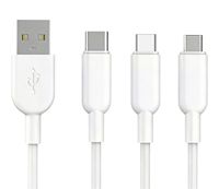 Kabel Data USB Tipe C dengan Konduktor Tembaga Murni TPE 5A Pengisian Cepat Panjang Dapat Disesuaikan untuk Kamera dan Ponsel