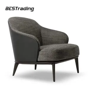Nordic Luxury Modern Living Room Furniture Single Sofa Chair Fabric Lounge Chair