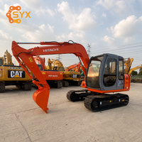 Проверенный, рабочий гидравлический экскаватор Hitachi EX60 с ковшом 0,28 м, 6 тонн, б/у, для муниципальных строительных работ