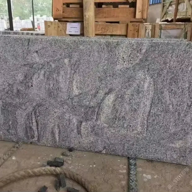 Cheap Landscape Grey Granite Slabs, Grey Veins Granite Tiles Cutting
