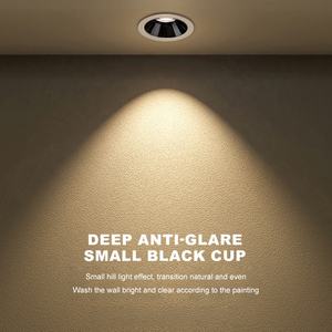 LOSO alto brillo hogar Hotel Oficina aluminio pared arandela 12W empotrable techo LED foco - Product Image 3