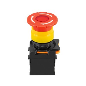 Interrupteur d'arrêt d'urgence en plastique à bouton poussoir tête de champignon rouge, momentané NO/NC, 22 mm - Product Image 6
