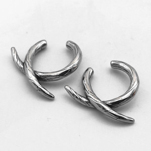 yunnique Trendy Retro Minimalist Titanium Steel <b>Cuff</b> <b>Earrings</b> Open Ear Clips For Men And Women Without Pierced Ears - Product Image 1