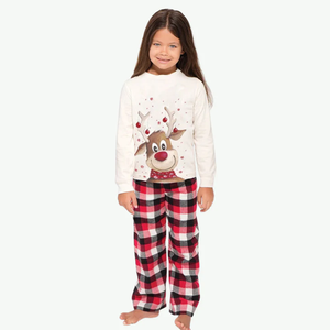 Tenues assorties pour la famille, pantalon de pyjama en bambou à carreaux à manches longues pour Noël, ensembles de pyjamas <span class=keywords><strong>maman</strong></span> et moi, pyjamas de famille - Product Image 3